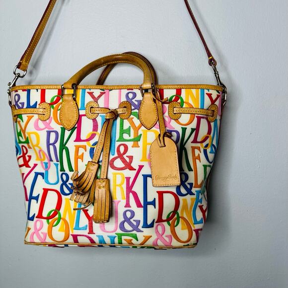 DOONEY & BOURKE Gráfica Retro East West Shopper Vachetta Shoulder Strap Handbag - Picture 2 of 16